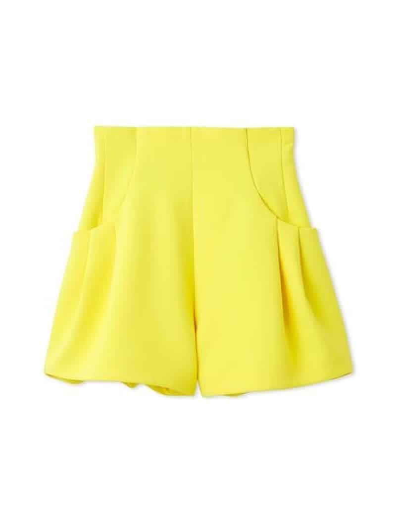 Sustainableタックボリュームショートパンツ SNIDEL スナイデル パンツ その他のパンツ グレー ブラック イエロー【先行予約】*【送料無料】[Rakuten Fashion]