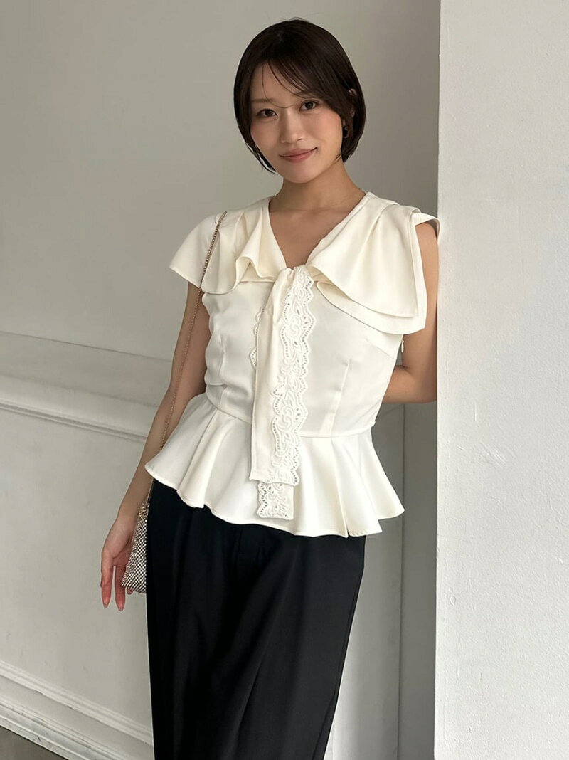 Rakuten - セーラーカラーブラウス SNIDEL スナイデル トップス シャツ・ブラウス ネイビー【送料無料】[Rakuten Fashion]