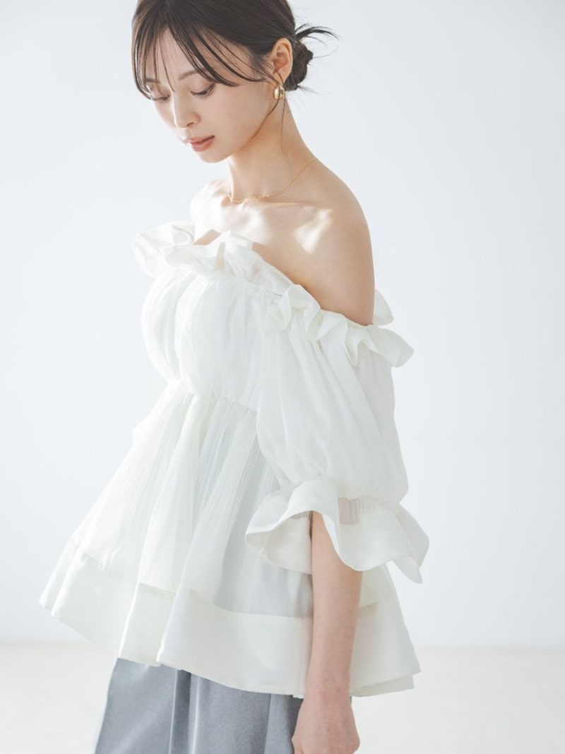 snidel オーガニックチュニックペプラムブラウス SNIDEL - 新品タグ付き♡ SNIDEL♡ORGANICSチュニックペプラムブラウス
