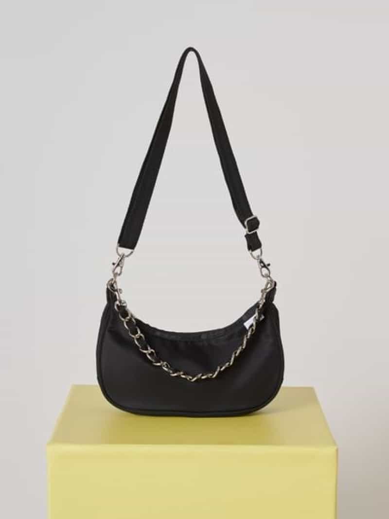 Rakuten - 【SNIDEL×LeSportsac】CHAIN SM CONV HOBO SNIDEL スナイデル バッグ ショルダーバッグ ブラック イエロー【送料無料】[Rakuten Fashion]