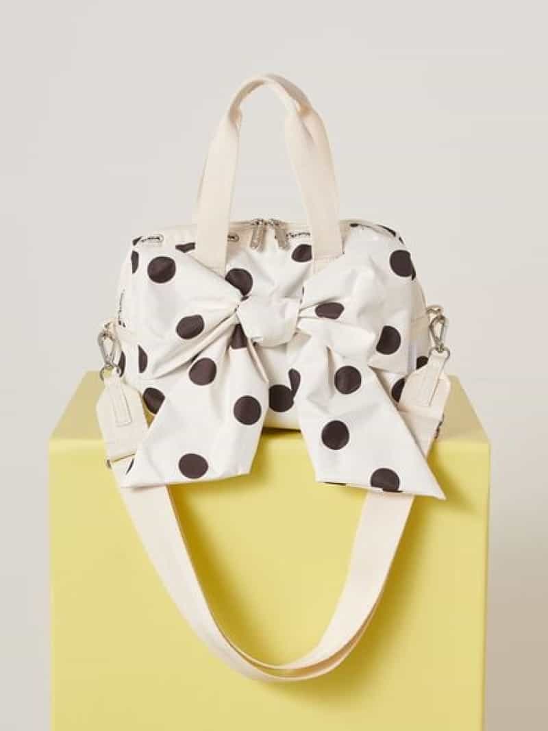 Rakuten - 【SNIDEL×LeSportsac】LG BOW SM SATCHEL SNIDEL スナイデル バッグ ショルダーバッグ ホワイト ブラック【送料無料】[Rakuten Fashion]