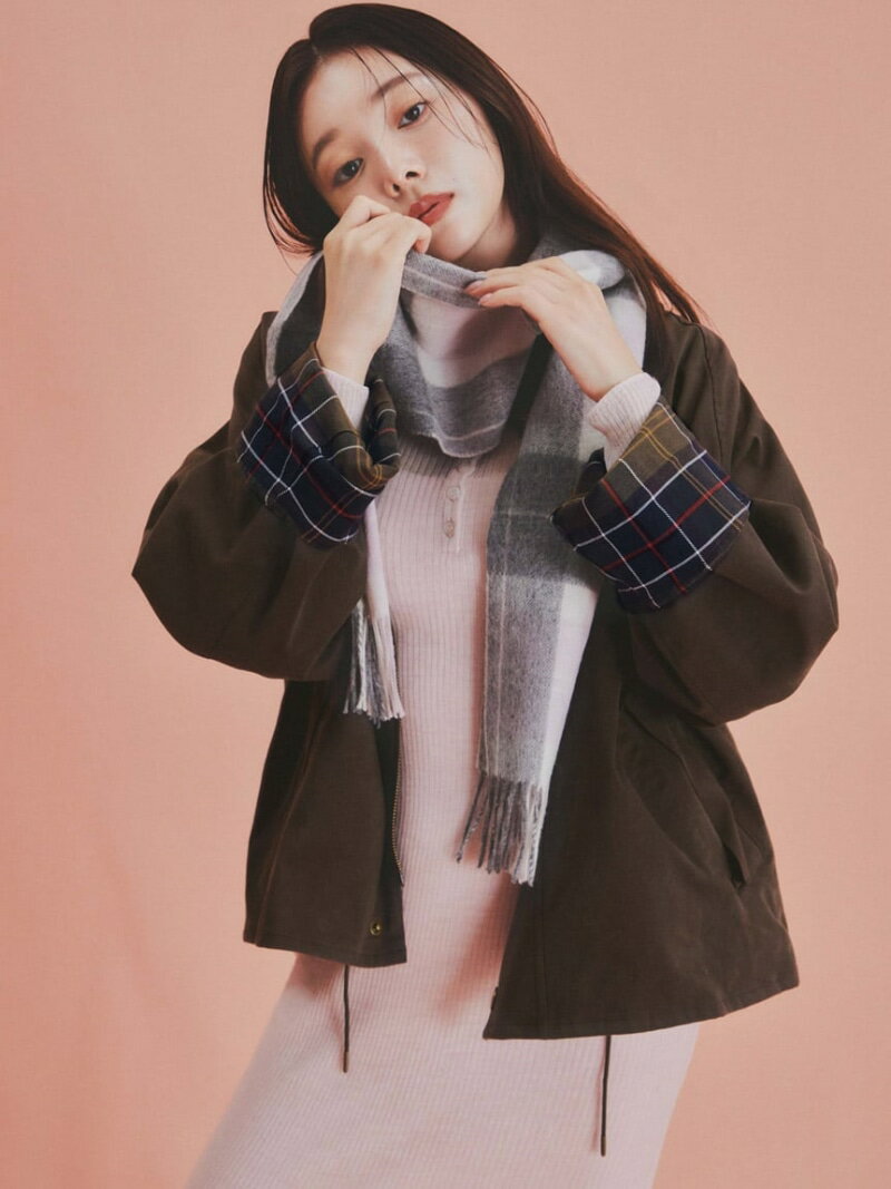 【Barbour】マフラー SNIDEL スナイデル ファッション雑貨 マフラー・ストール・ネックウォーマー ピンク ベージュ【送料無料】[Rakuten Fashion]