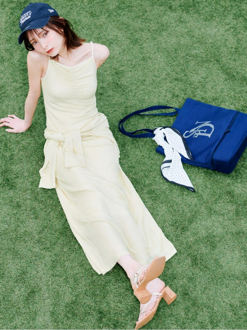 【SALE／50%OFF】【WEB限定】パイルパーカーセットキャミワンピース SNIDEL スナイデル ワンピース・ドレス ワンピース ブラック イエロー ピンク【RBA_E】【送料無料】[Rakuten Fashion] snidel-10012930 SNIDEL/スナイデル サンプル画像2