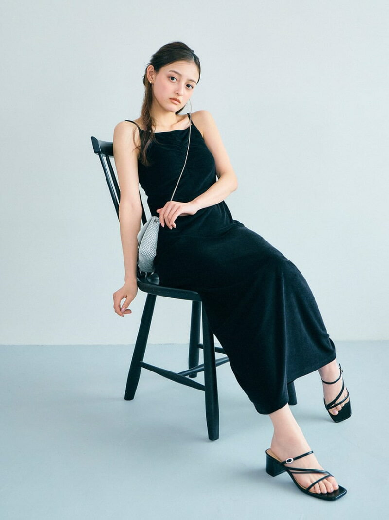 Rakuten - 【WEB限定】パイルパーカーセットキャミワンピース SNIDEL スナイデル ワンピース・ドレス ワンピース ブラック イエロー ピンク【先行予約】*【送料無料】[Rakuten Fashion]