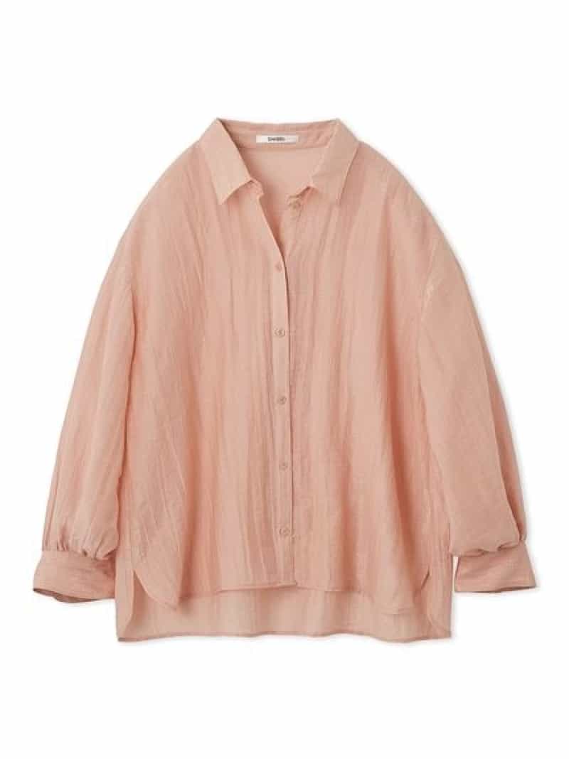 【SALE／50%OFF】シアーシャツ SNIDEL スナイデル トップス シャツ・ブラウス ベージュ ホワイト【RBA_E】【送料無料】[Rakuten Fashion]