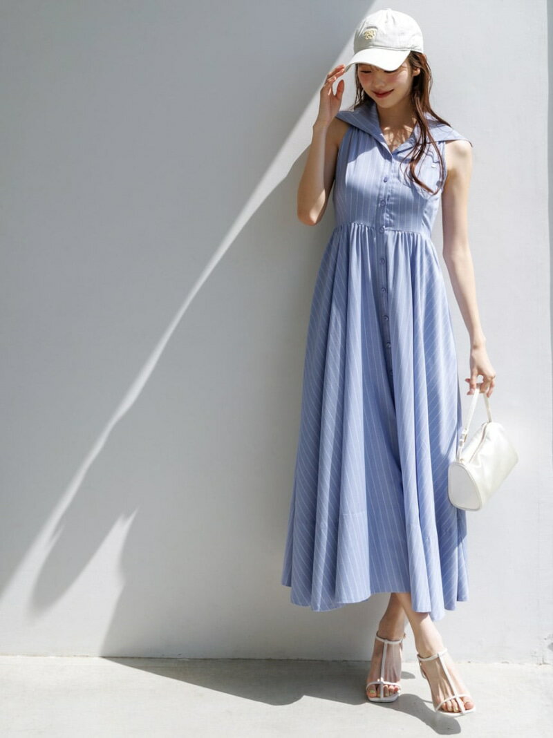 【SALE／50%OFF】アメスリシャツワンピース SNIDEL スナイデル ワンピース・ドレス ワンピース ホワイト ネイビー【RBA_E】【送料無料】[Rakuten Fashion]