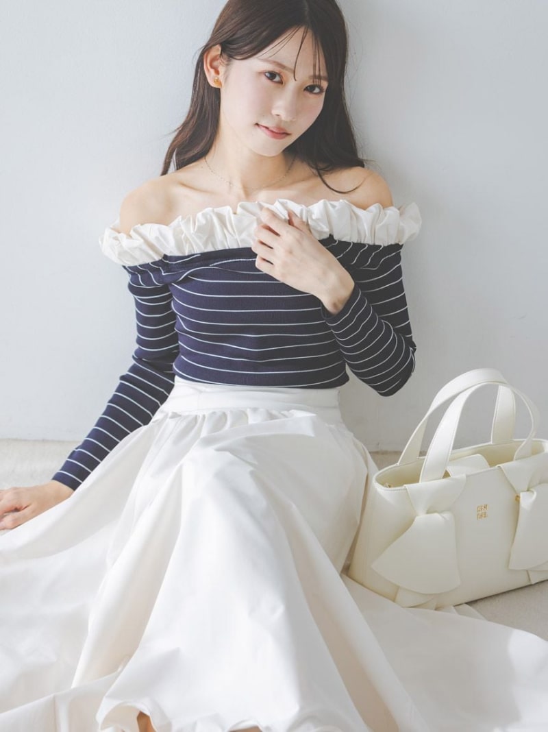 Rakuten - ボリュームタフタスカート SNIDEL スナイデル スカート ロング・マキシスカート レッド ブラック【送料無料】[Rakuten Fashion]