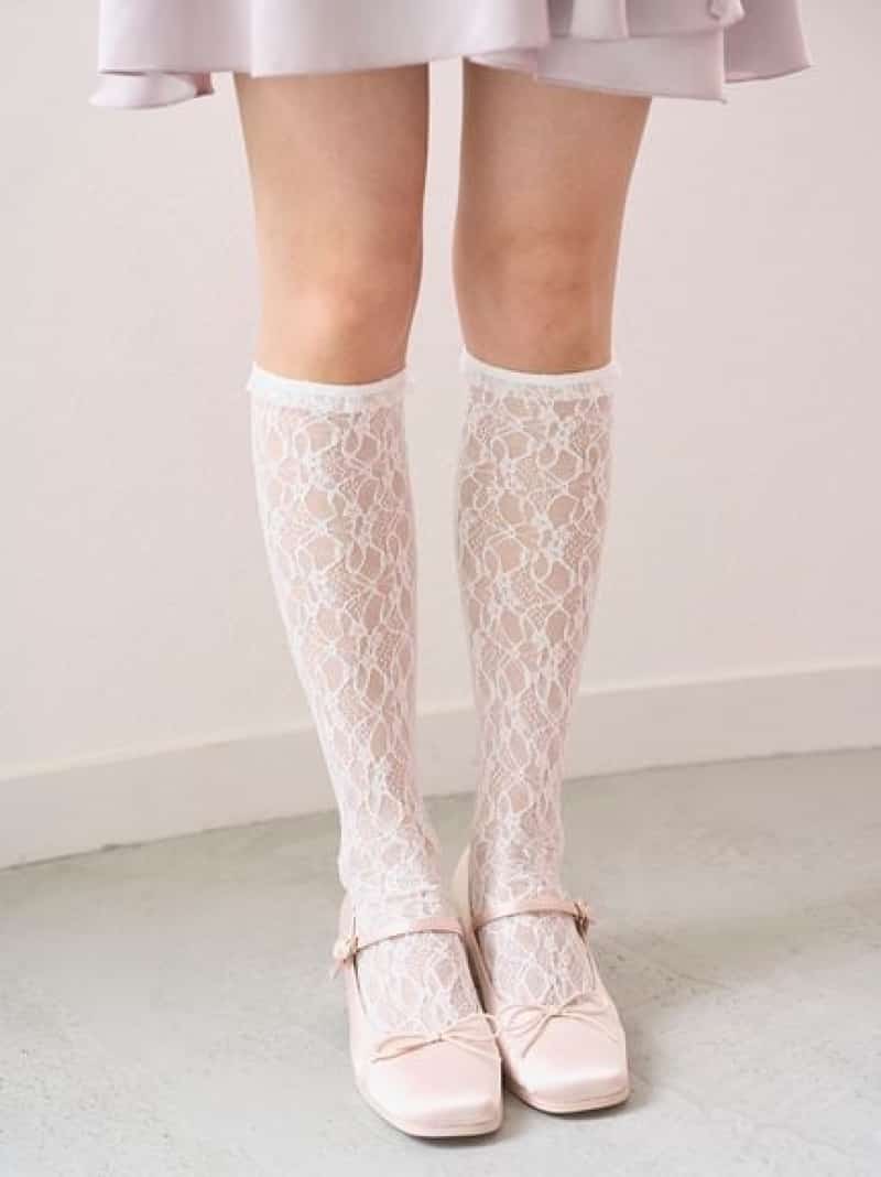 【SALE／50%OFF】レースソックス SNIDEL スナイデル 靴下・レッグウェア 靴下 ホワ...