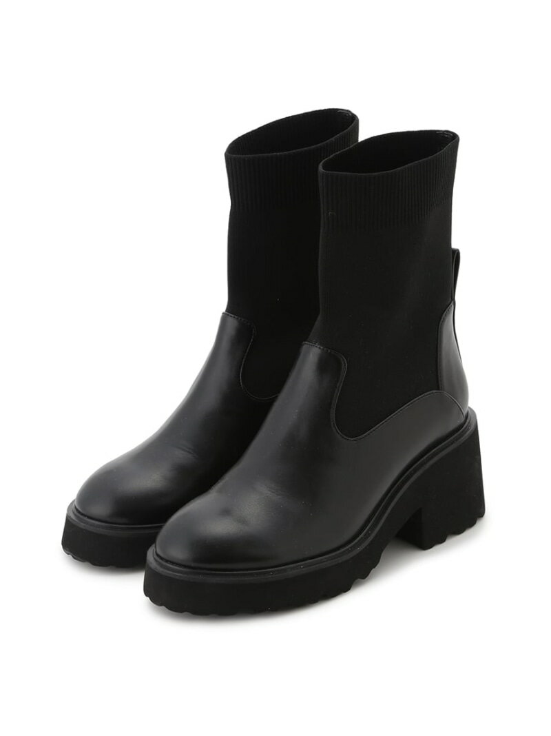 【SALE／50%OFF】ショートニットブーツ SNIDEL スナイデル シューズ・靴 ブーツ ブラック【RBA_E】【送料無料】[Rakuten Fashion]