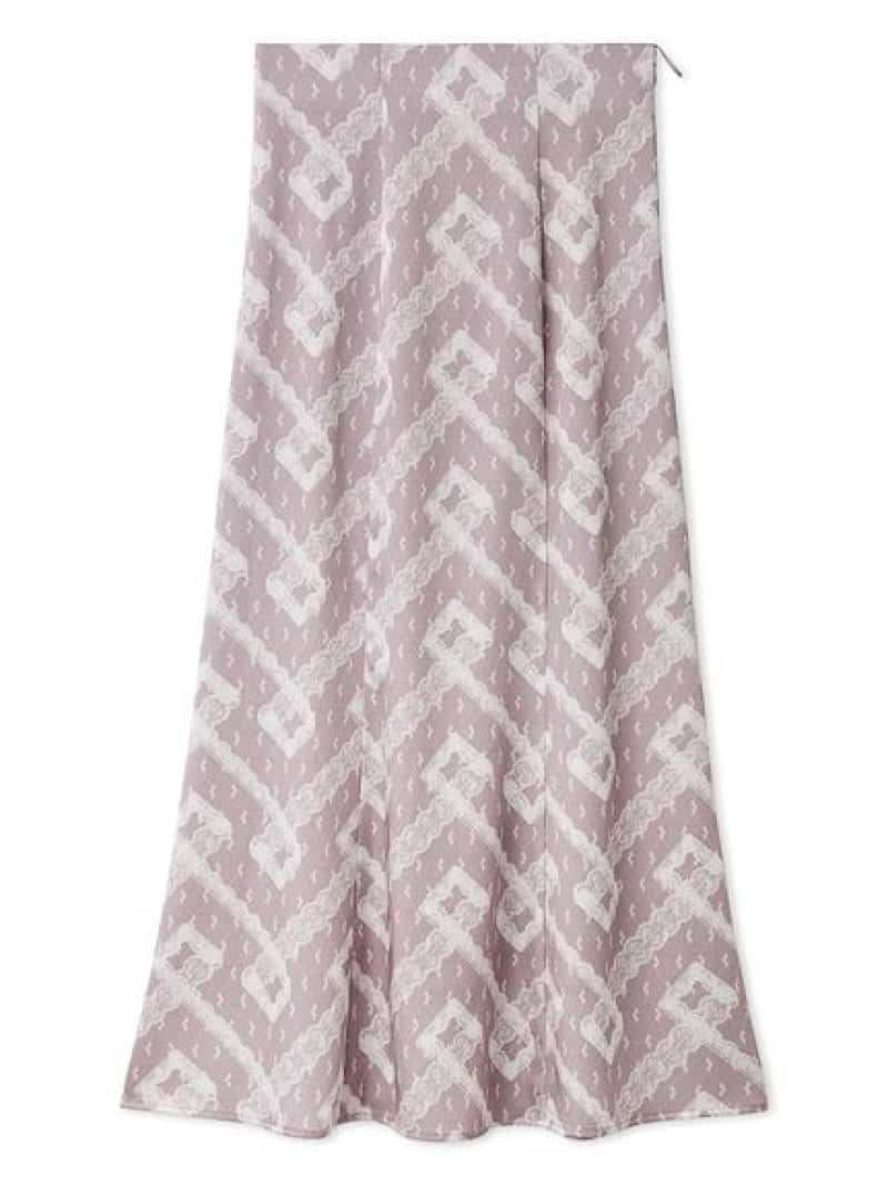 【SALE／50%OFF】レースプリントナロースカート SNIDEL スナイデル スカート ロング・マキシスカート グレー【RBA_E】【送料無料】[Rakuten Fashion]