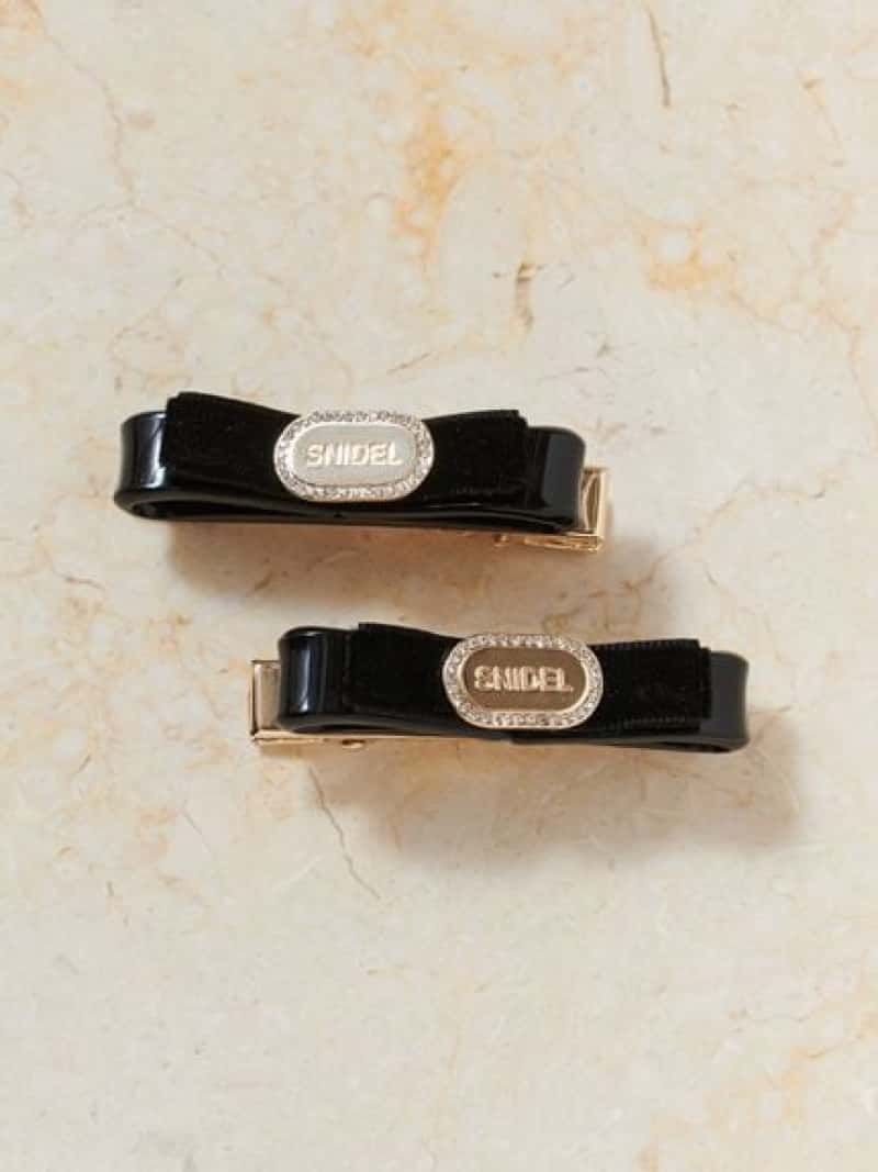ベロアコンビリボンヘアクリップ SNIDEL スナイデル ヘアアクセサリー その他のヘアアクセサリー*