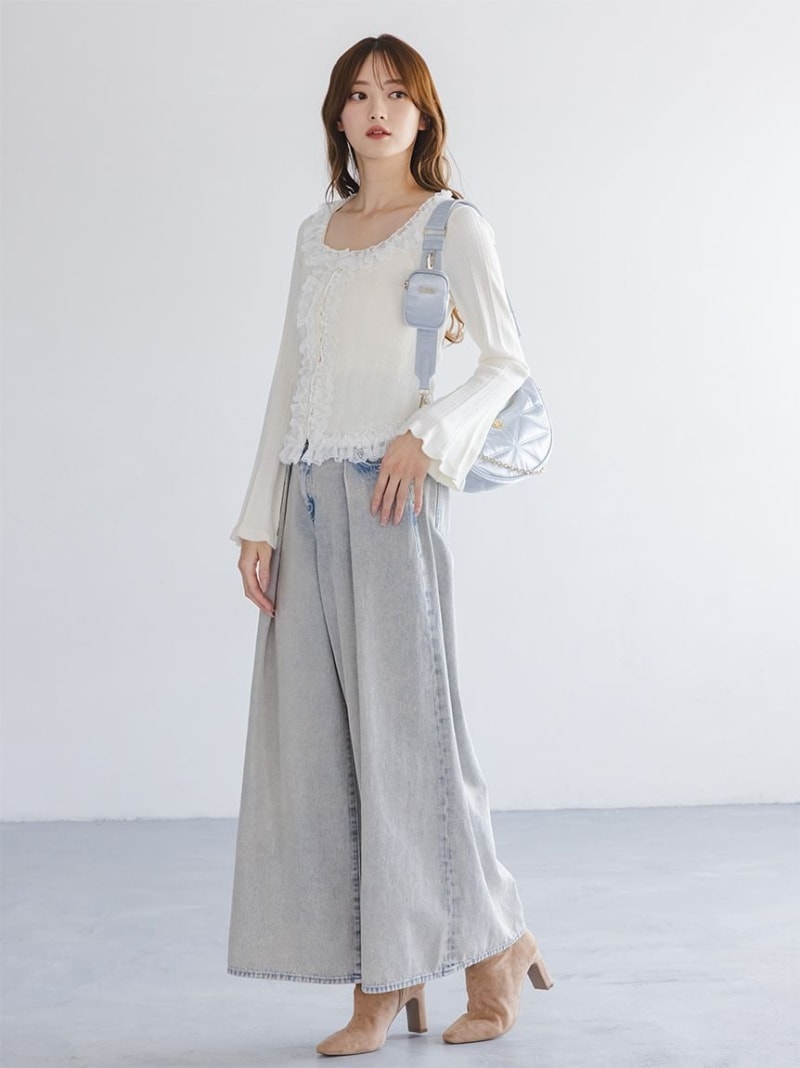 【SALE／50%OFF】レイヤードデザインパンツ SNIDEL スナイデル パンツ その他のパンツ ベージュ【RBA_E】【送料無料】[Rakuten Fashion]