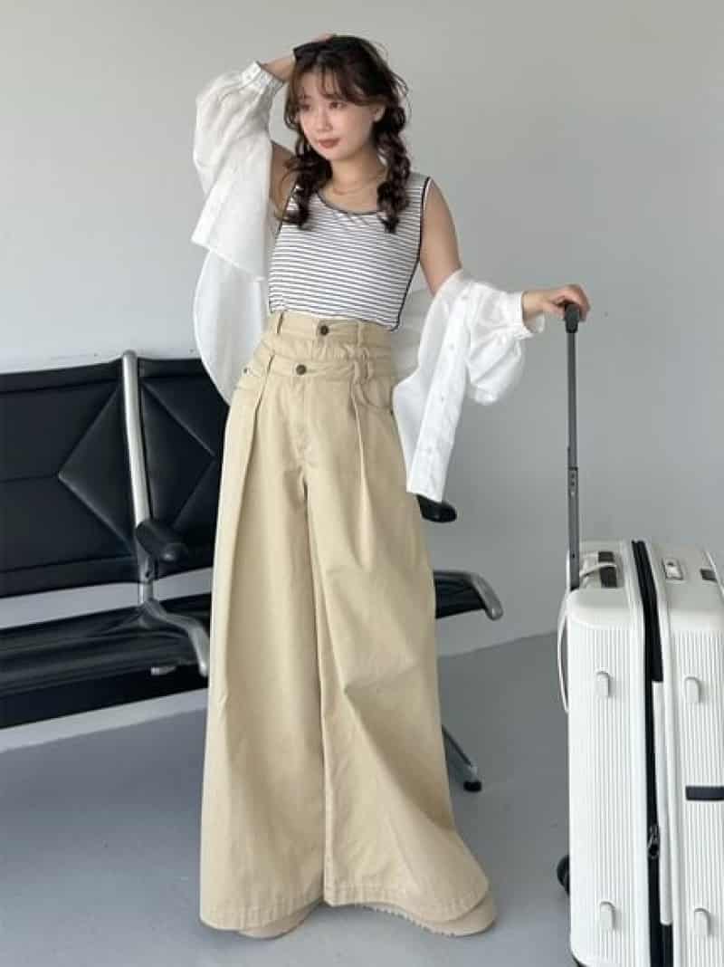 【SALE／50%OFF】レイヤードデザインパンツ SNIDEL スナイデル パンツ その他のパンツ ベージュ【RBA_E】【送料無料】[Rakuten Fashion]