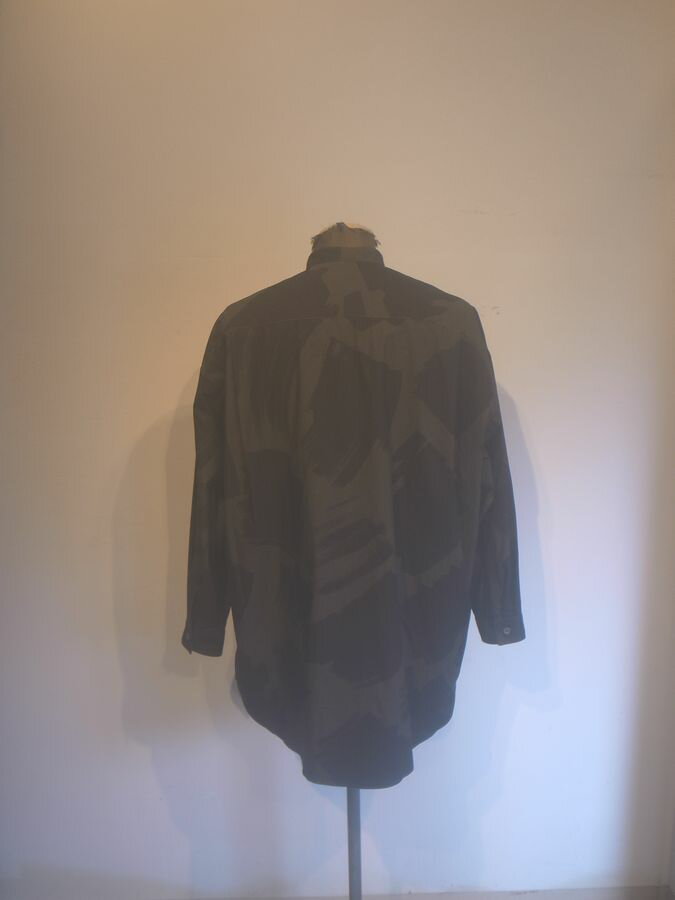 HAVERSACK(ハバーサック)ブラッシュプリントバンドカラーシャツ