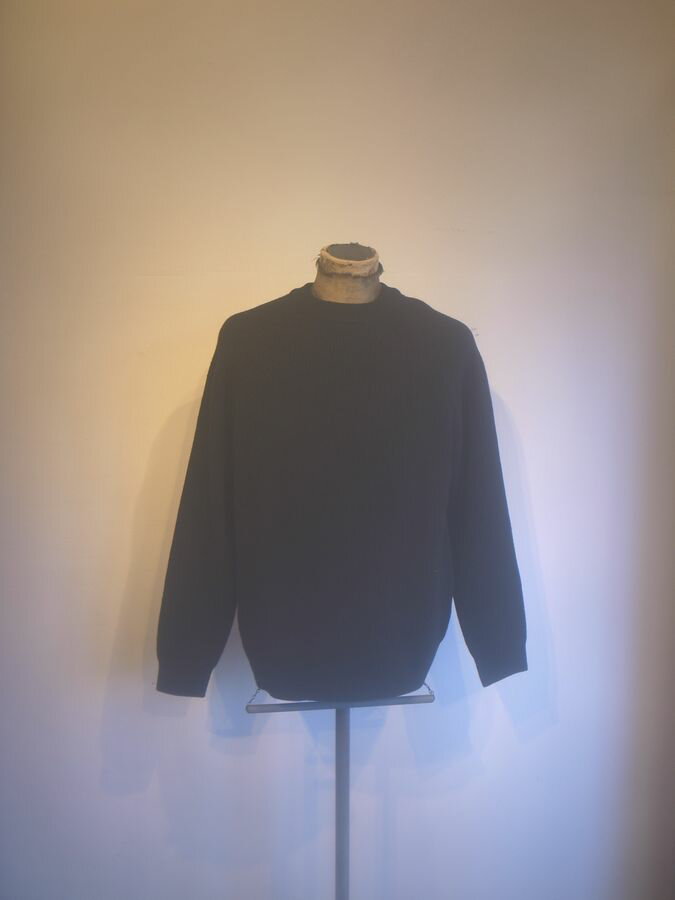 RINEN(リネン)2/14ウールアゼ編みクルーネック