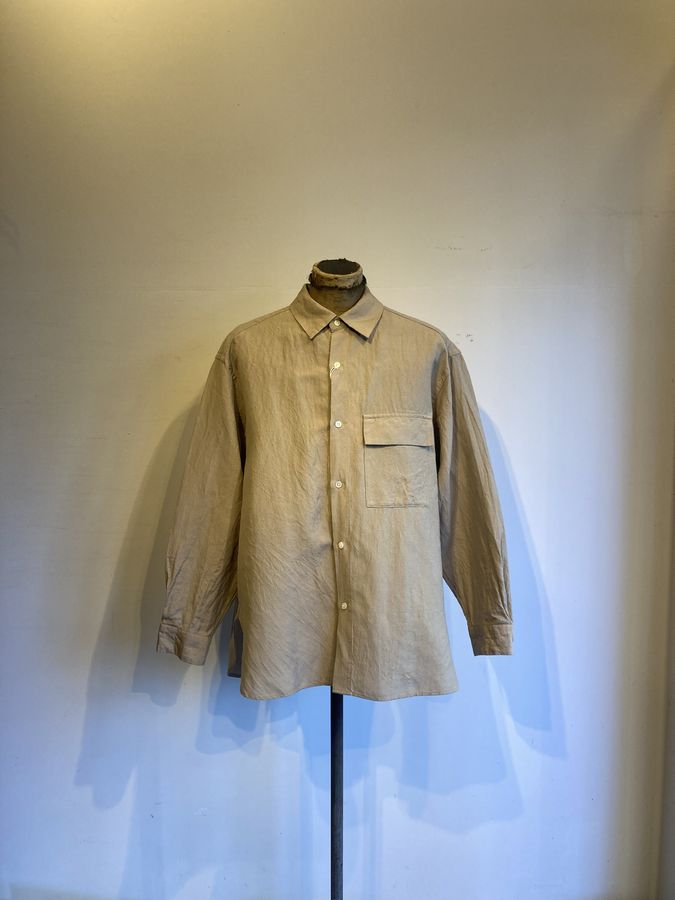樂天商城 - STILL BY HAND(スティルバイハンド)Wool Linen Regular Collar Shirt(SH03254)