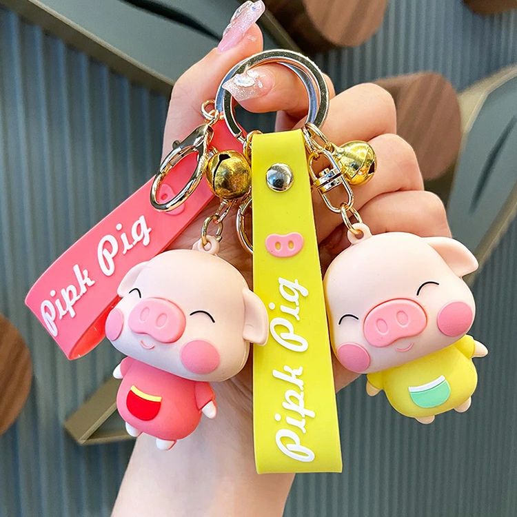 乐天商城 - キーホルダー 韓国雑貨 子ブタ 動物 かわいい 鼻が飛び出る キーチェーン おもしろ 萌えグッズ 携帯ストラップ キーリング 飾り 雑貨