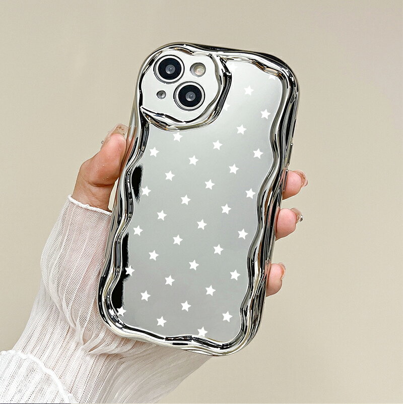 乐天商城 - ドット柄 スマホケース iPhoneケース 可愛いスマホケース 個性派ケース デザインケース メッキ加工クリームウェーブケース 対応 iPhone17 ケース iPhone16e iPhone17Pro ケース iPhone15 iPhone16 ケース iPhone14 iPhone12 iPhone13 mini