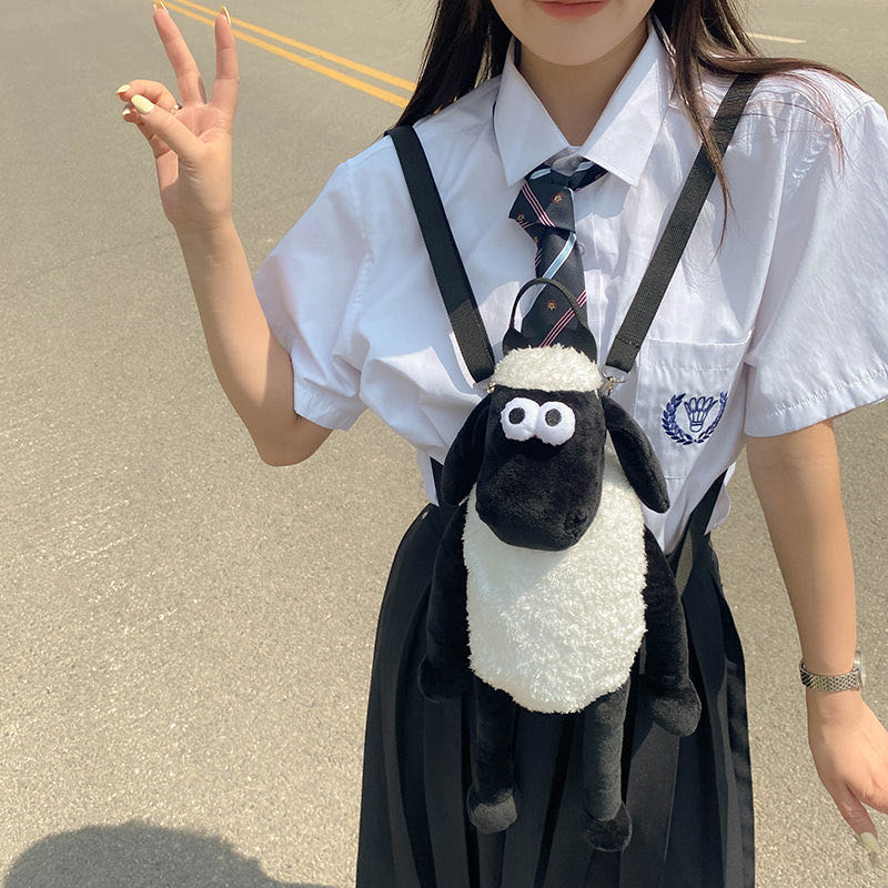 リュック バックパッグ ぬいぐるみ ひつじのショーン 動物 抱き枕 ベッド 玩具 ふわふわ もこもこ 女の..