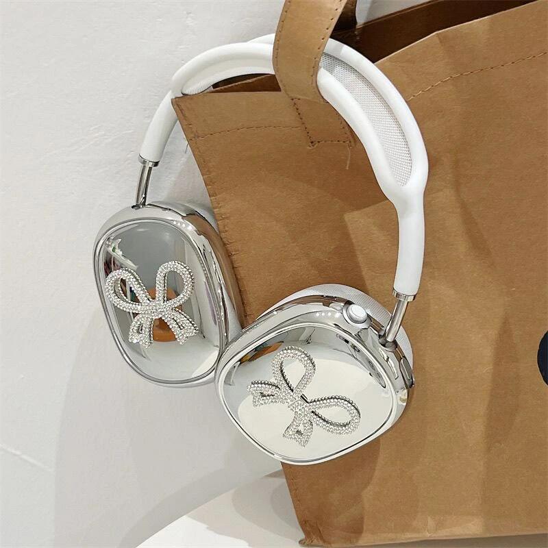 Rakuten - AirPods Max ケース カバー シリコン イヤーカップ 保護カバー 衝撃 吸収 保護 アクセサリー ヘッドホンカバー アップル エアーポッズマックス キラキラ ダイヤモンド ハート パール