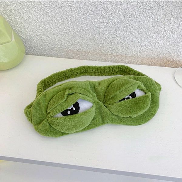 カエル目隠し 睡眠マスク スリープマスク コットン 3Dアイカバー アイマスク 安眠グッズ 快眠グッズ 睡眠 仮眠 昼寝 遮光 旅行 目隠し