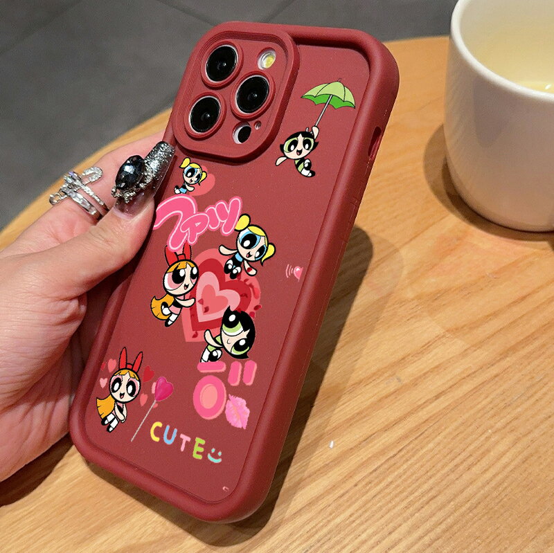 飛天小女警（パワパフガールズ）天使眼デザイン TPUスマホケース 耐衝撃 可愛いカート ゥーンキャラクター おしゃれスマホカバー 対応 iPhone17 ケース iPhone16e iPhone17Pro ケース iPhone15 iPhone16 ケース iPhone14 iPhone12 iPhone13 mini