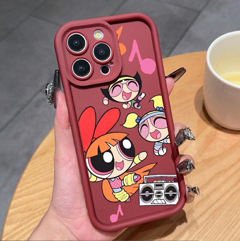 飛天小女警（パワパフガールズ）天使眼デザイン TPUスマホケース 耐衝撃 可愛いカート ゥーンキャラクター おしゃれスマホカバー 対応 iPhone17 ケース iPhone16e iPhone17Pro ケース iPhone15 iPhone16 ケース iPhone14 iPhone12 iPhone13 mini