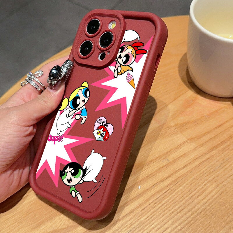 飛天小女警（パワパフガールズ）天使眼デザイン TPUスマホケース 耐衝撃 可愛いカート ゥーンキャラクター おしゃれスマホカバー 対応 iPhone17 ケース iPhone16e iPhone17Pro ケース iPhone15 iPhone16 ケース iPhone14 iPhone12 iPhone13 mini