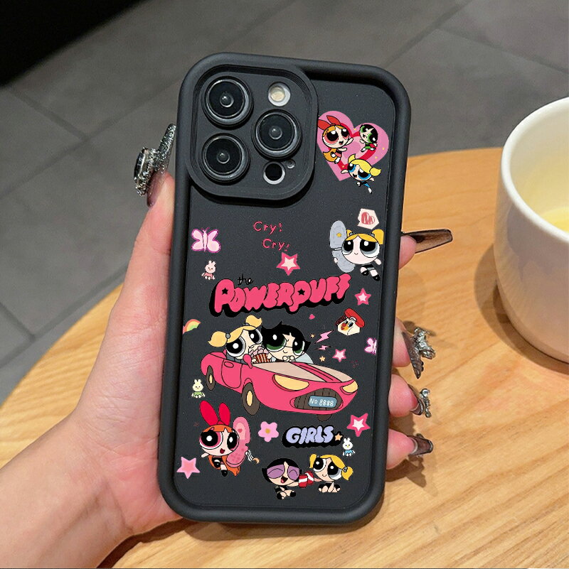 飛天小女警（パワパフガールズ）天使眼デザイン TPUスマホケース 耐衝撃 可愛いカート ゥーンキャラクター おしゃれスマホカバー 対応 iPhone17 ケース iPhone16e iPhone17Pro ケース iPhone15 iPhone16 ケース iPhone14 iPhone12 iPhone13 mini