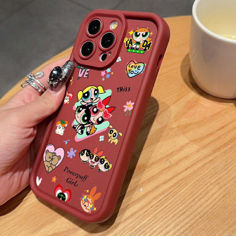 飛天小女警（パワパフガールズ）天使眼デザイン TPUスマホケース 耐衝撃 可愛いカート ゥーンキャラクター おしゃれスマホカバー 対応 iPhone17 ケース iPhone16e iPhone17Pro ケース iPhone15 iPhone16 ケース iPhone14 iPhone12 iPhone13 mini