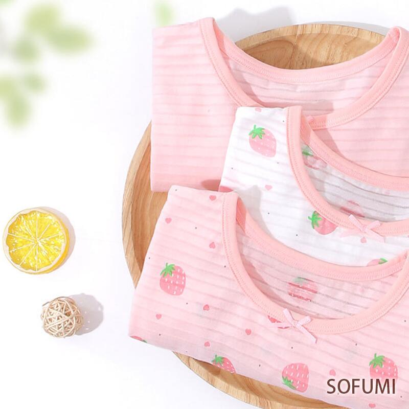 キッズナイトワンピース 子供用睡裙 ルームウェア 寝衣 サマードレス コットン 薄...