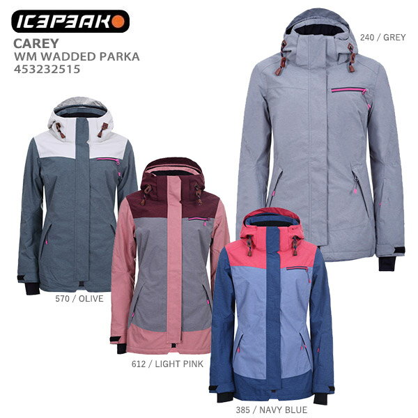 スキー ウェア レディース アイスピーク ジャケット ICEPEAK 19-20 CAREY/WM WADDED PARKA/453232515 2020 旧モデル