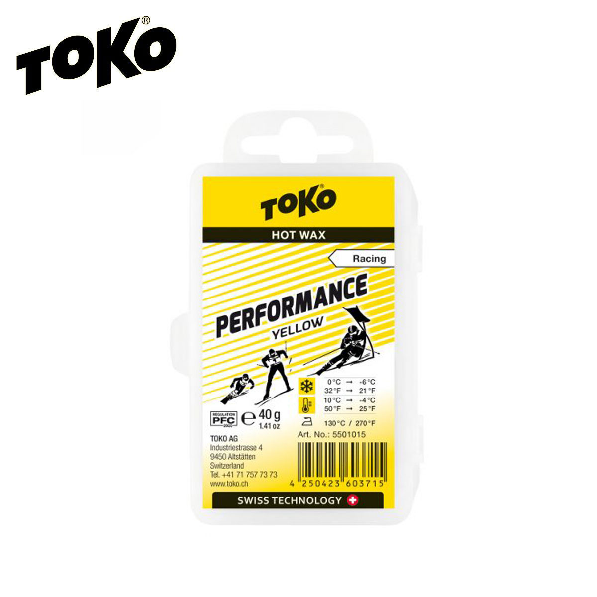 トコ ワックス TOKO Performance イエロー 40g 5501015 固形 スキー スノーボード スノボ 1