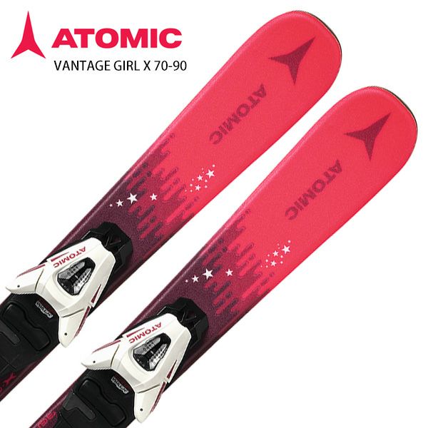 スキー板 キッズ ジュニア アトミック ビンディング セット ATOMIC 21-22 VANTAGE GIRL X 70-90 + C5 GW 取付無料 グリップウォーク対応 2022 旧モデル