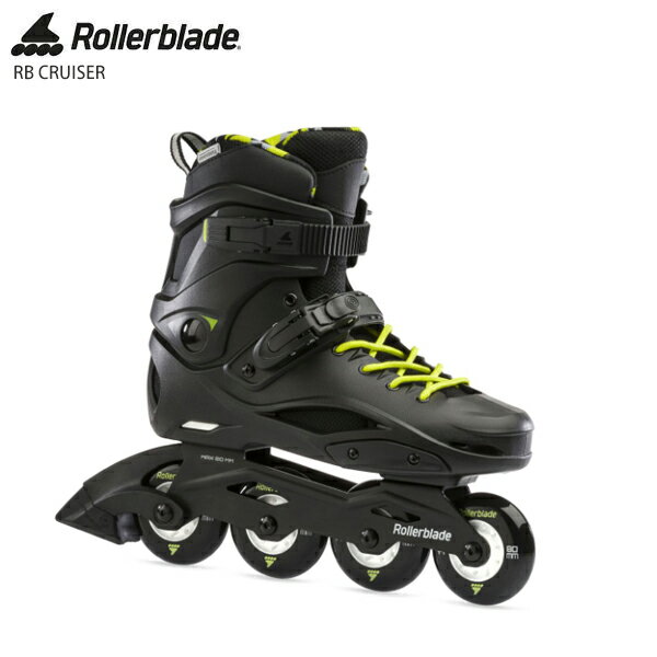 メーカー希望小売価格はメーカーカタログに基づいて掲載していますRollerblade インラインスケート■RB CRUISER / BLACK/NEON YELLOW・WHEELS：Urban 80mm/85A・SHELL/UPPER：RB, molded, vented, lateral slider・LINER：Performance, shock absorber, sublimated lining, Training footbed・FRAME：Extruded Alu (max 80mm) 243mm/9.6'・BRAKE：On the skate・BUCKLE：Locking cuff buckle, 45°buckle, laces・BEARINGS：SG7SIZE:25/26/27COLOR:BK/NEYL