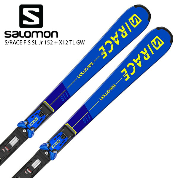 スキー板 ジュニア サロモン ビンディング セット SALOMON 21-22 S/RACE FIS SL Jr 152 + X12 TL GW 2022 旧モデル