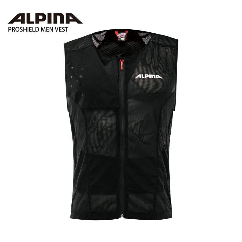 メーカー希望小売価格はメーカーカタログに基づいて掲載しています ALPINA アルピナ スキー ベスト ■PROSHIELD MEN VEST カラー ■ブラック A8866.1.30 S 170-174cm A8866.2.30 M 174-178cm A8866.3.30 L 178-182cm フレキシブルなバックプレートと通気性のあるメッシュベストを備えた快適なバックプロテクターです。フレキシブルで動きを制御することなく、ウエストストラップにより高度なフィッティングが得られます。 SIZE:L/M/S COLOR:ブラック0