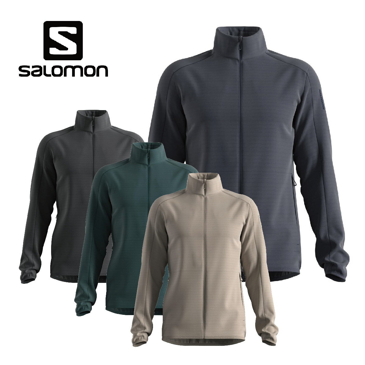 SALOMON サロモン スキーウェア ジャケット ＜2023＞ OUTRACK FULL ZIP MID M / ESSENTIAL LIGHTWARMフルジップフリース