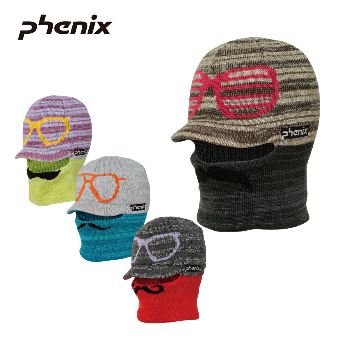 楽天スキー用品通販　スノーファミリーPHENIX フェニックス スキー ニット帽 キッズ ジュニア＜2024＞ ESB23HW83 / Color glasses Junior Knit Hat 2023-2024