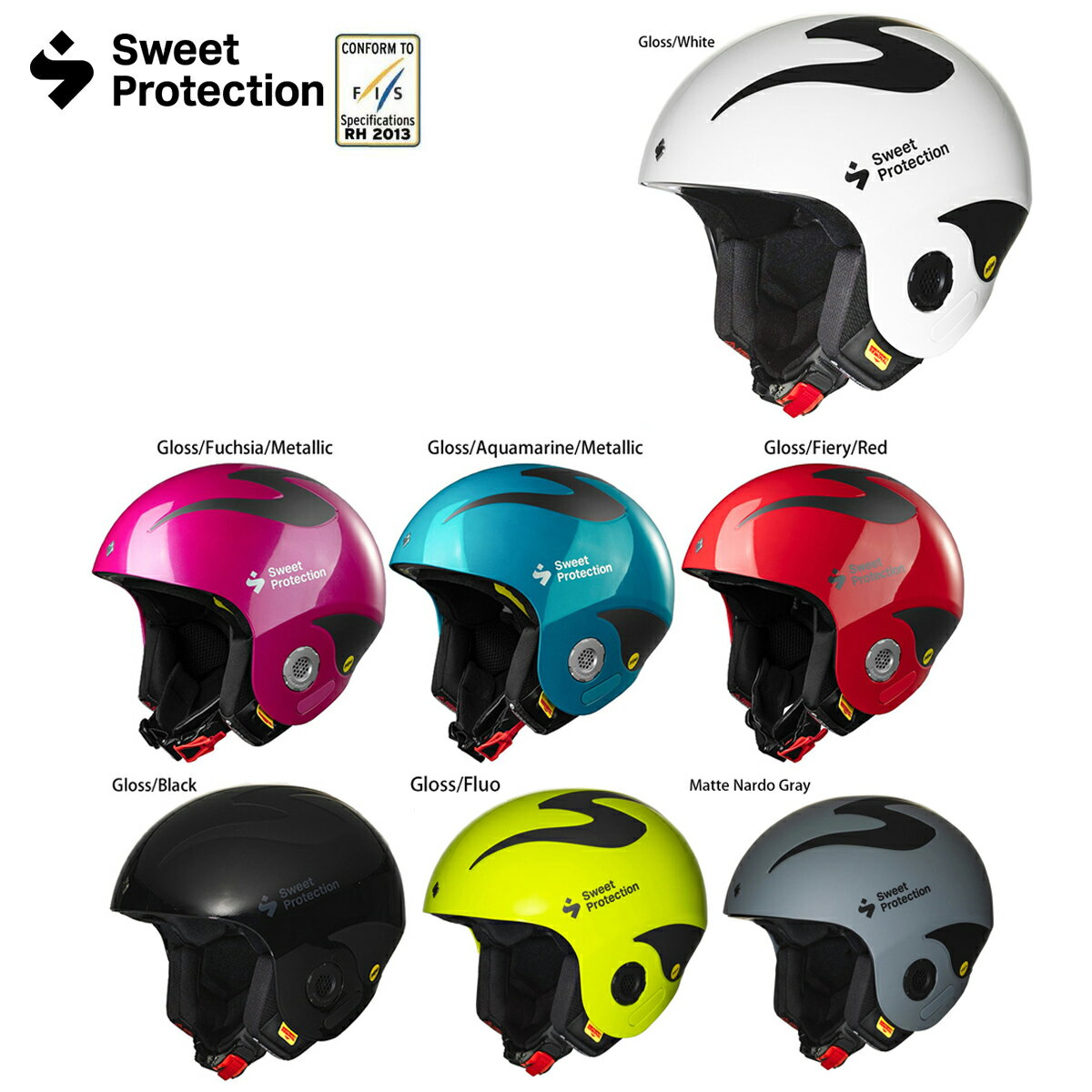 Sweet Protection スウィートプロテクション スキーヘルメット■Volata MIPS　ヴォラータ ミップス現代のSweet Protectionを代表する定番レースモデルダウンヒルやスーパー大回転などのFIS規格認定が必要となる高速系アルペンレースで使用可能なレース向けモデル。2018年にスウィートが発表した全く新しいチンガードシステムを導入したヘルメットです。スラロームチンガードがビスなしで装着可能となっているので、レースや練習へ今までよりも更に集中して臨むことができます。ビスパーツをなくすなどのリスクもなくなりました。・FIS公認レース用ヘルメット・ABSレース用熱可塑性樹脂シェル・インパクトシールド：キーエリアでの内側からの衝撃を広い範囲に分散させるプレミアム衝撃吸収テクノロジー・ゲートシールド： EPPフォームとポリカーボネートを一体成形したゲートの衝突保護機能・レース専用マイクロアジャストメントラチェットバックル・簡単に取り外して洗うことが可能なスナップインライニング・ゴーグル用通気口を備えた内部ゴーグルガレージ・複雑な形状のジオメトリー構造の高密度衝撃吸収ライナー・すべてのゴーグルに最適なフィット感を提供するアダプトゴーグルフィット・緊急時にワンタッチで取り外し可能なイヤーパッド・優れた聴力を発揮する2ピースのイヤーポート・スラローム競技用の工具不要のクイックフィット・チンガード・脳損傷を軽減するために開発された3レイヤー MIPS システムを搭載Size： S/M (53-56), M/L (56-59), L/XL (59-61)Weight： 700 g (M/L)Certifications：CE EN 1077, CLASS A / ASTM 2040 / FIS RH 2013SIZE:LXL/ML/SMCOLOR:Gloss Aquamarine Metallic/Gloss Black/Gloss Fiery Red/Gloss Fuchsia Metallic/Gloss White