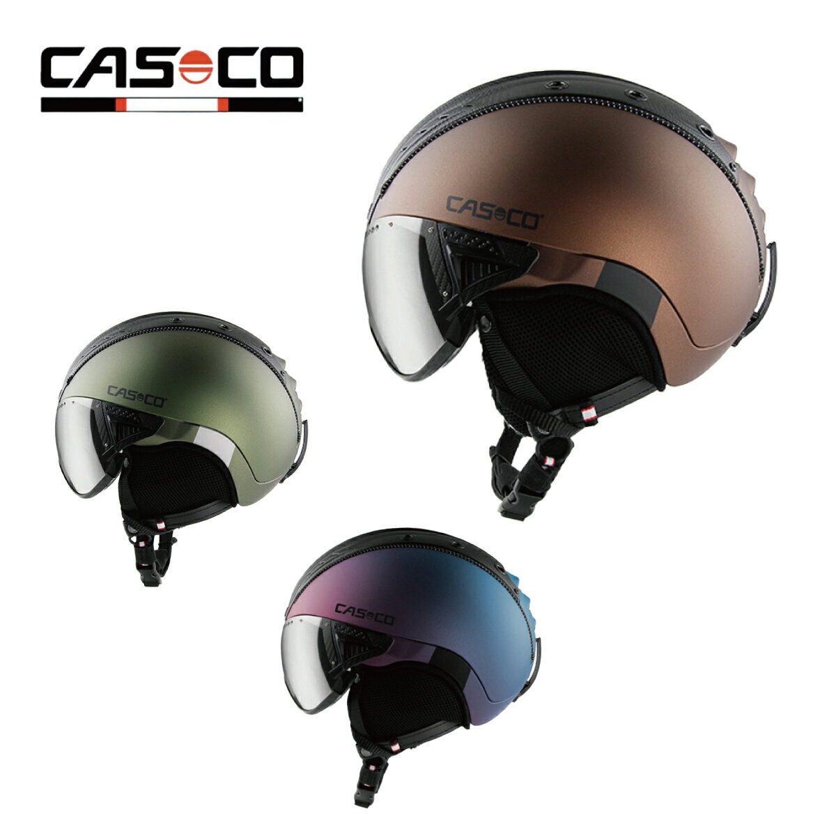 メーカー希望小売価格はメーカーカタログに基づいて掲載しています CASCO カスコ スキーヘルメット■SP-2 VISOR CARBONICSIZE: M(55-57cm)、 L(58-60cm)、 XL(60-62cm)SPEC・バイザー付き・ハードケース付きTECHNOLOGYCARBONIC protectionFITS with GLASSESCASCOサイクルヘルメットを、スノー用にアレンジしたVISORHELMETの世界的ベストセラーモデル。サイクルヘルメット並みの超軽量設計でセーフティーバイザーシステムによる転倒時の首絵の負担も軽減させます。バイザーはゴム引きでしっかり顔に密着するので、空気の侵入を軽減させ、ゴーグルに近い感覚でお使いいただけます。更にバイザー上部のふちが、ヘルメット本体とフラットに装着される為、バイザー上部からの雪や雫の侵入も防ぎます。 SIZE:M/L/XLCOLOR:Black/Brown/White