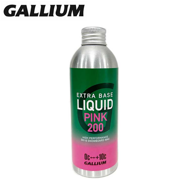 GALLIUM ガリウム ワックス■EXTRA BASE LIQUID PINK（200ml）詰め替え用/SW2264エクストラベース リキッドピンク専用アプリケーションで板を最速アップデート！！初心者から選手まで！ 誰でも簡単！！進化系WAXのスゲー奴！！パラフィン（ベース）ワックス 　EXTRA BASE LIQUID series滑りの基本は、ベースワクシング！ パラフィン効果で快適な滑りを雪温0℃で、水が浮いたような雪や、雨降りの時に驚くほどの滑走性＆撥水性。※アプリケーターは付属しません。※デザインはイメージです。 ※メーカー企画書の情報で商品登録を行っております。予告なしに商品名と仕様変更される場合がございます。