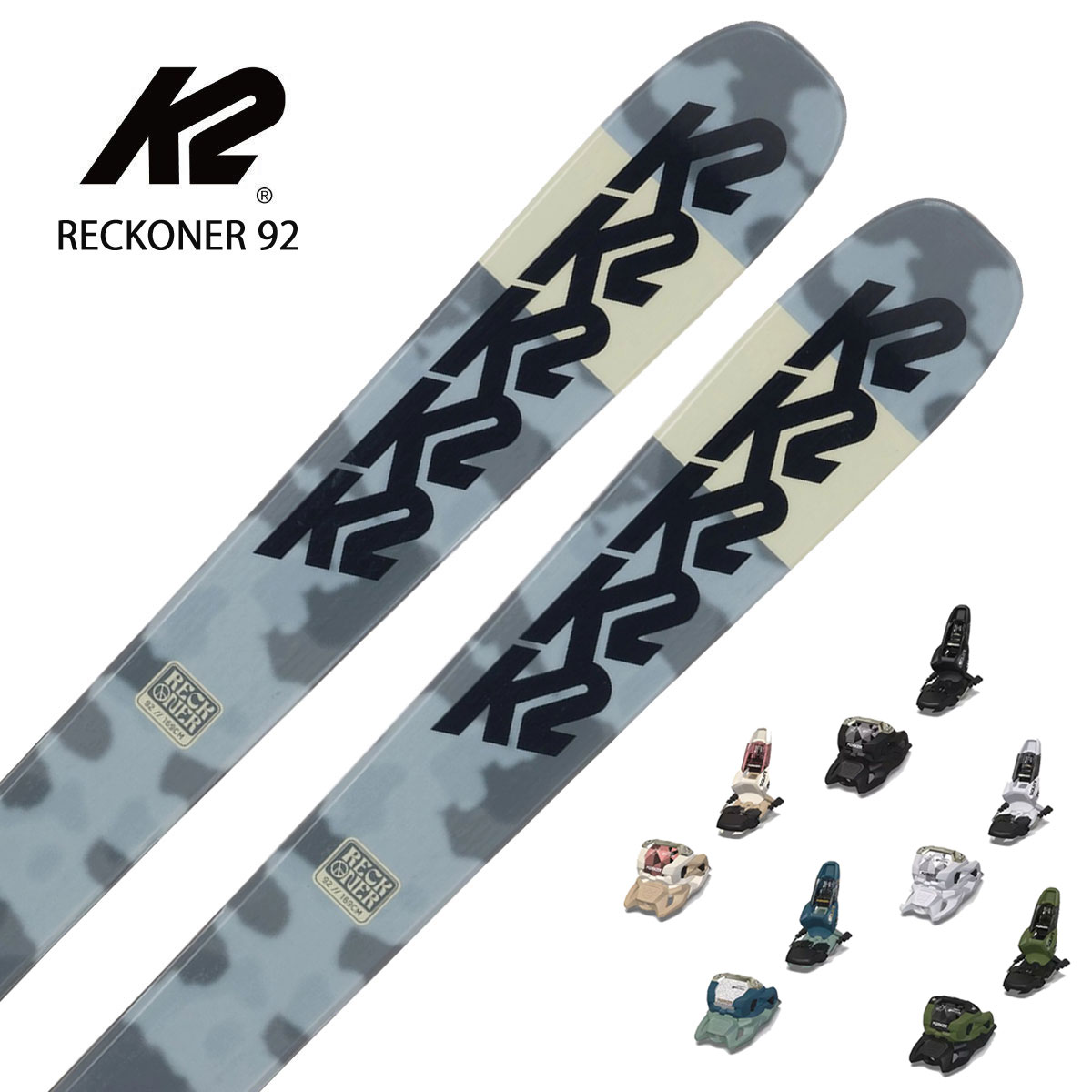 スキー板 メンズ レディース K2 ケーツー ＜2024＞ RECKONER 92[S230301001] + ＜23＞SQUIRE 11【金具付き・取付送料無料 グリップウォーク対応】 2023-2024 NEWモデル