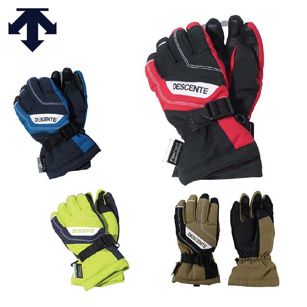 メーカー希望小売価格はメーカーカタログに基づいて掲載しています DESCENTE デサント ジュニア グローブJUNIOR GLOVE / DWDUJD61ジュニアらしい配色でスキーウェアに合わせやすいジュニア用スキーグローブ。裏地に高い抗菌・防臭効果がある「Polygiene」を使用することで銀イオン(Ag+)が、臭いの原因であるバクテリアの成長を抑制し快適で清潔な状態を保ちます。Materia表地：甲側・指マチ部・掌カフス部:ポリエステル100%表地：2WAYストレッチ　ポリエステル100%裏地：Polygieneフィルム：ドライヴェントインサートFunction抗菌防臭Size・JS:対象身長 130～140cm・JM:対象身長 140～150cm・JL:対象身長 150～160cm※あくまでも目安の対応サイズとなります。ColorBLK（ブラック）DNT（ダークナイト）LIM（ライム）NTG（ナイトグリーン）