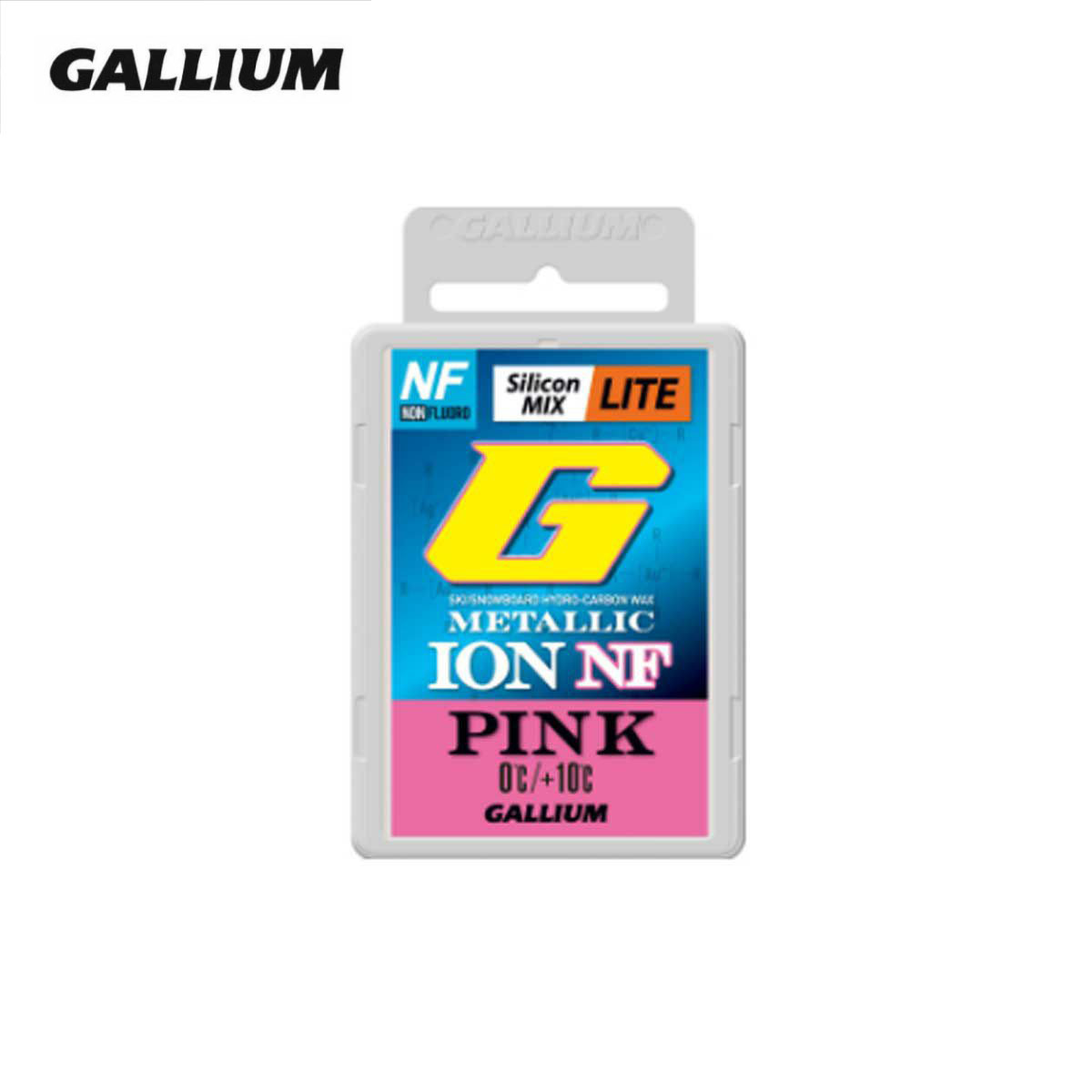 メーカー希望小売価格はメーカーカタログに基づいて掲載しています GALLIUM ガリウム ワックス■METALLIC ION LITE NF PINK（50g）/GS5020メタリック イオンライト NF ピンク新素材 特殊シリコン配合NFワックスガリウムは、速さだけでなく自然環境と人に優しく安心できる製品を作り続けます。雪温0℃で、水が浮いたような雪や、雨降りの時に驚くほどの滑走性＆撥水性。 ※メーカー企画書の情報で商品登録を行っております。予告なしに商品名と仕様変更される場合がございます。