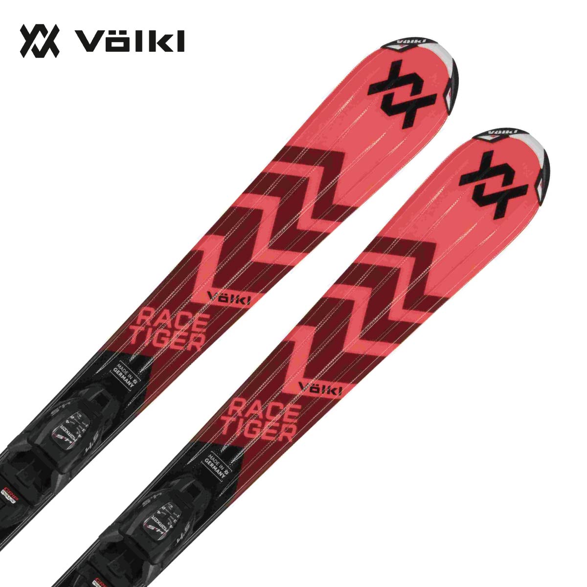 VOLKL フォルクル スキー板 キッズ ジュニア 2025 RACETIGER JR RED + vMotion 7.0 JR R プレート/ビンディング セット 取付無料 グリップウォーク対応