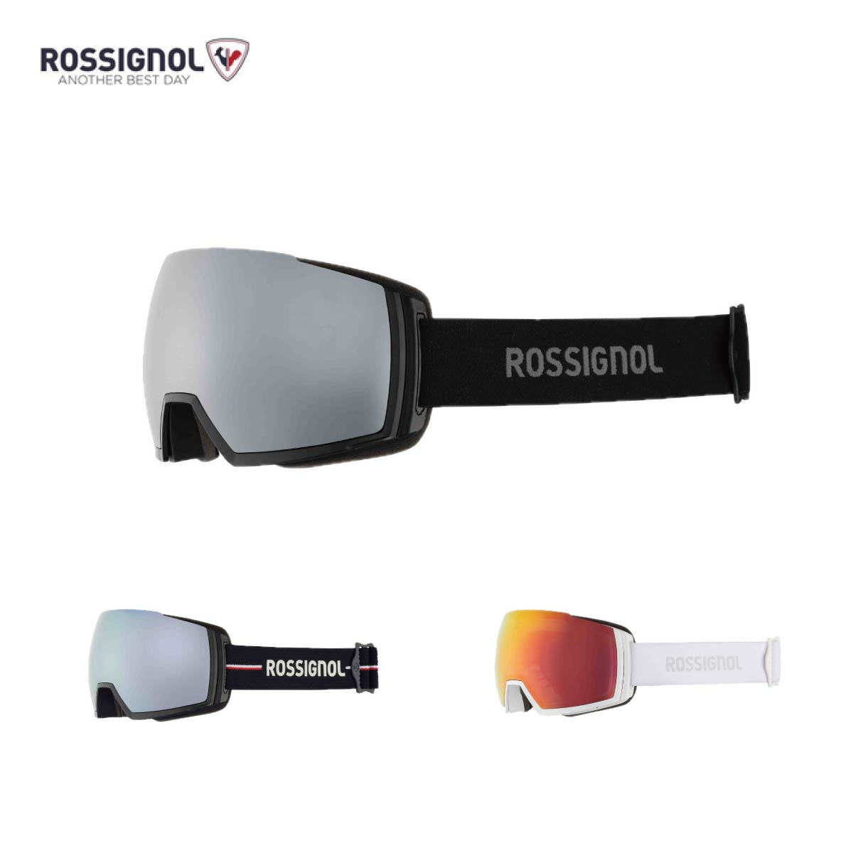 メーカー希望小売価格はメーカーカタログに基づいて掲載しています ROSSIGNOL ロシニョール スキーゴーグル■MAGNE LENS BLACK/RKOGA01 STRATO/RKOGA02 WHITE/RKOGA04 マグネレンズカラー：レンズ（可視光線透過率）■BLACK/RKOGA01：Protection：S1　Lens Tint：S1/OrangeProtection：S3　Lens Tint：S3/Grey■STRATO/RKOGA02：Protection：S1　Lens Tint：S1/OrangeProtection：S3　Lens Tint：S3/Grey■WHITE/RKOGA04：Protection：S1　Lens Tint：S1/OrangeProtection：S3　Lens Tint：S3/GreyFEATURES・Screen：Double - Toric・OTG：OVER THE GLASSES（眼鏡・メガネ対応）・MAGNE’CLICK・RECYCLED MATERIALSUN CATEGORY説明・S0…夜用(透過率: 超高)・S1…曇りの日用(透過率: 高)・S2…天候問わず(透過率: 中)・S3…快晴の日用(透過率: 低)・S1-S3…Photochromic※メーカー企画書の情報で商品登録を行っております。予告なしに商品名と仕様変更される場合がございます。