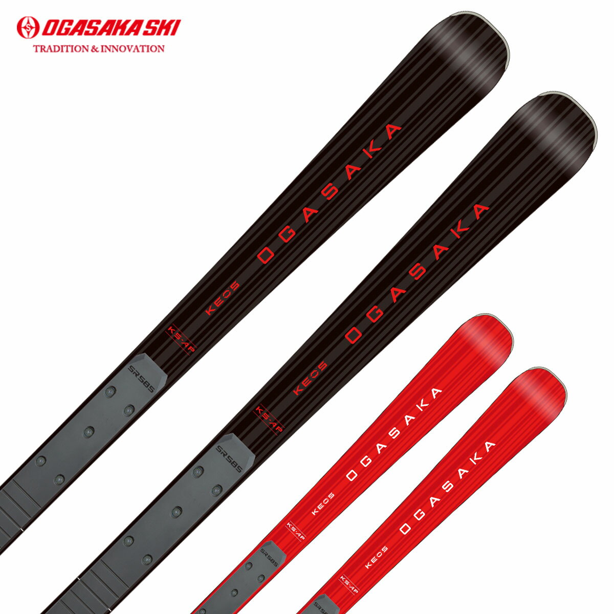 OGASAKA オガサカ スキー板 メンズ レディース＜2026＞KEO'S 〔ケオッズ〕 KS-AP BK/RD + SR585【板とプレートのみ】