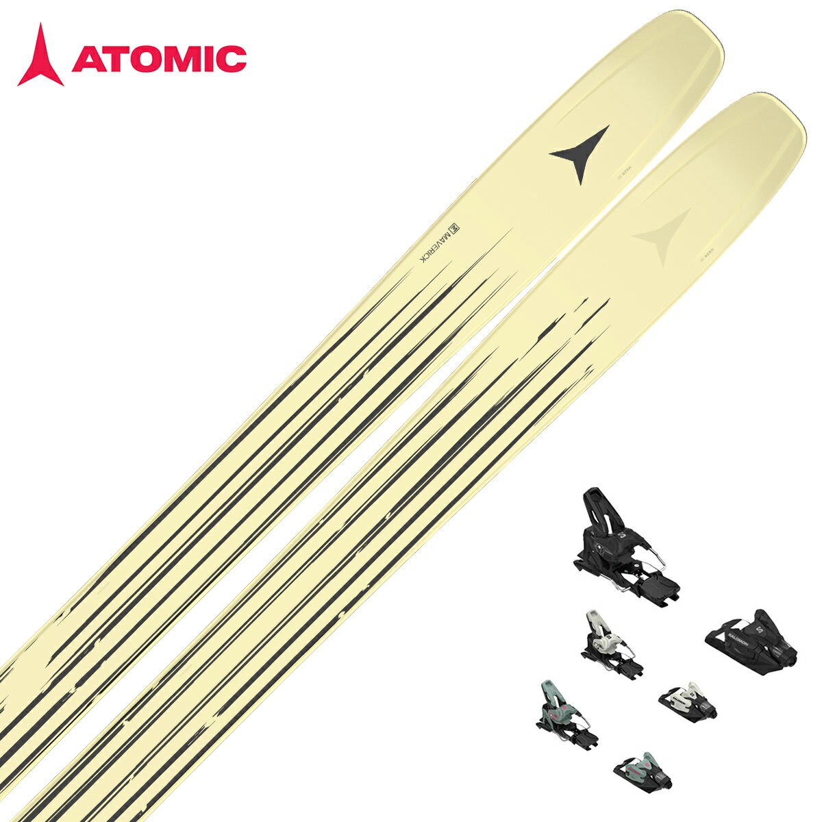 ATOMIC アトミック スキー板 メンズ レディース＜2026＞Maverick 115 CTI / [ AA0030678 ] + サロモン STRIVE 14 GW ビンディング セット 取付無料