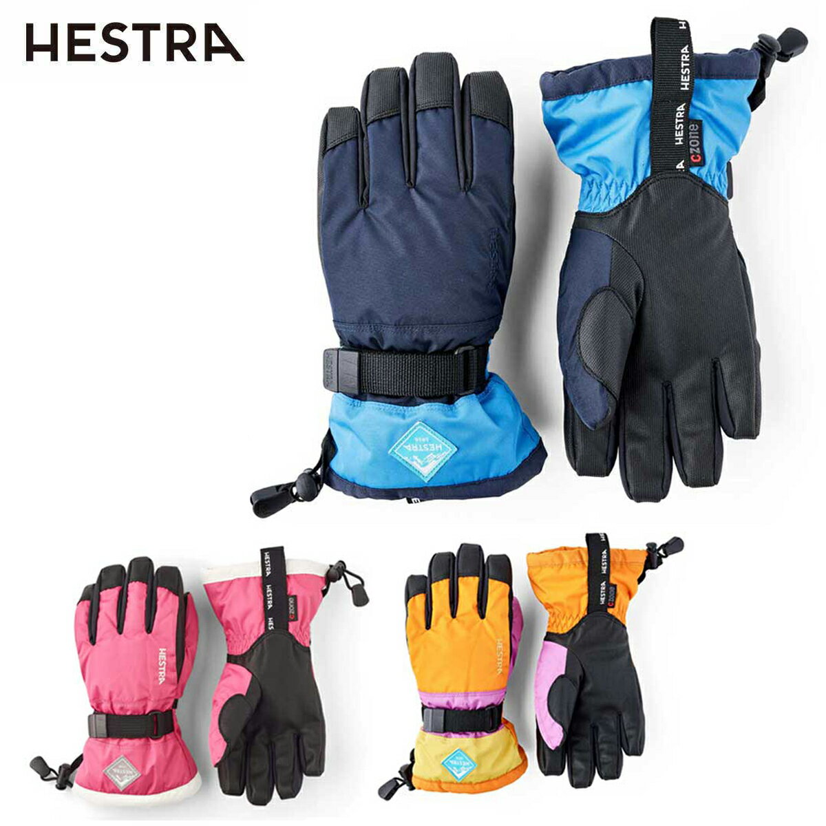 Hestraキッズ スキースノボー雪遊びグローブ cd112761.jpg